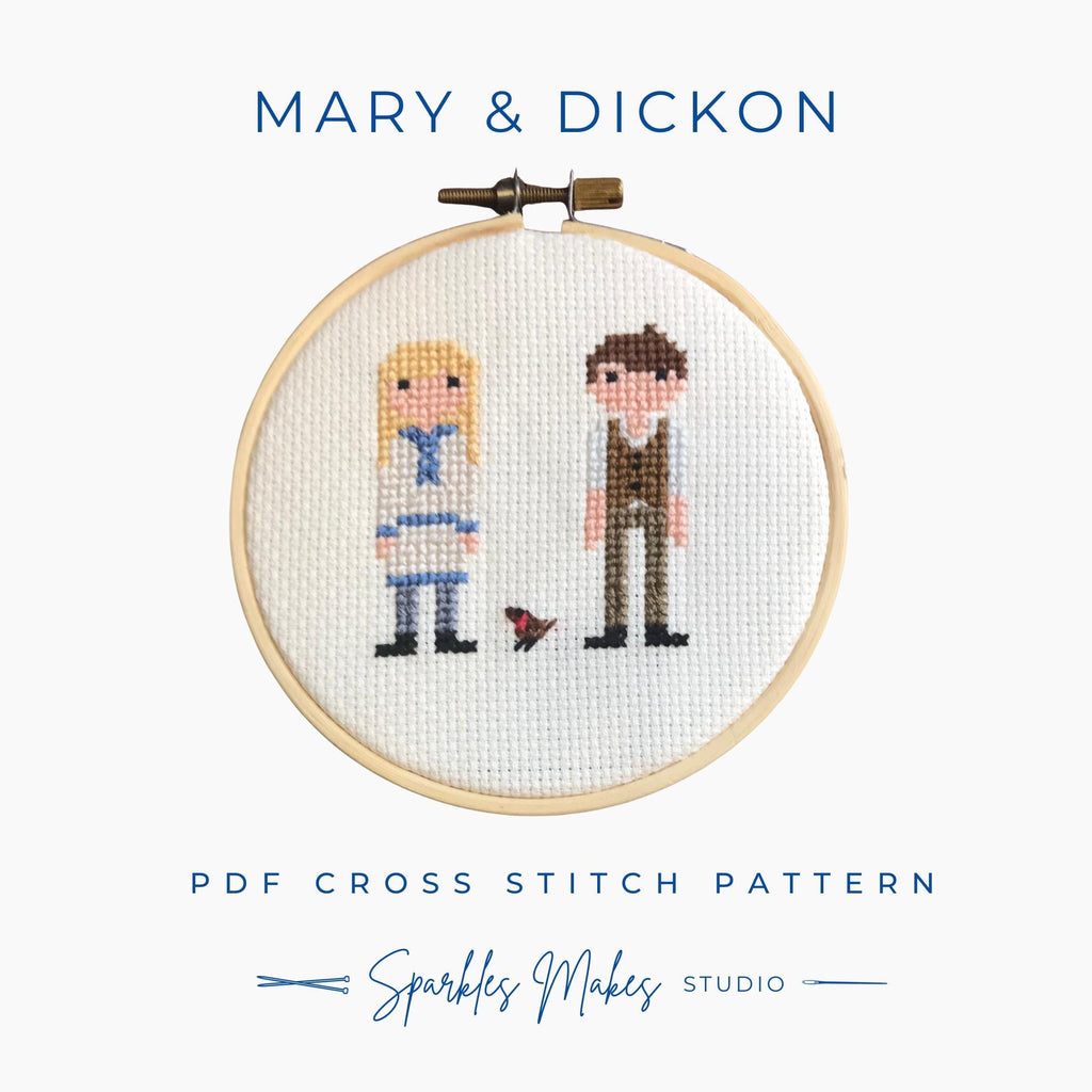 Mary & Dickon Secret Garden Inspired Cross Stitch Pattern PDF Download