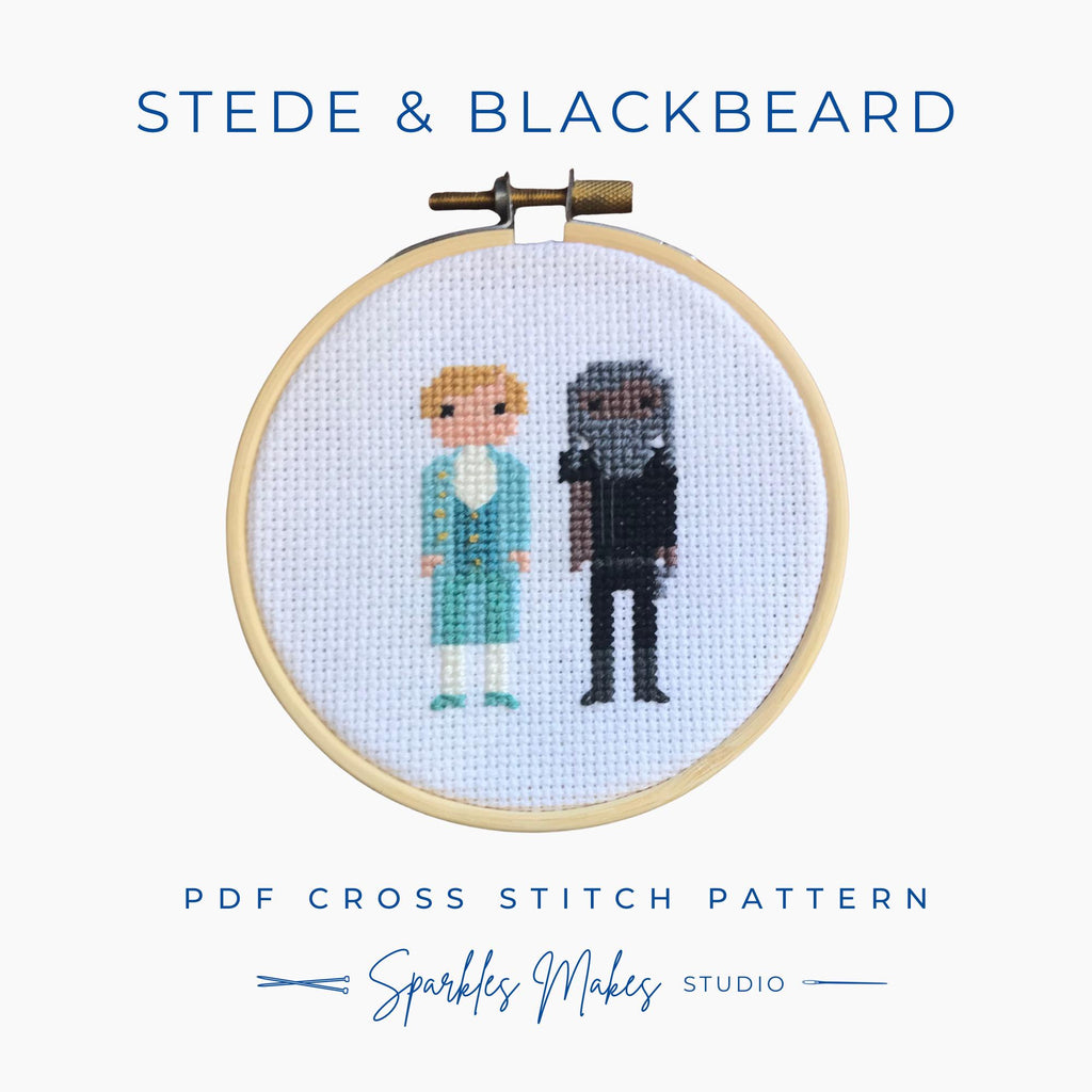 Stede & Blackbeard Our Flag Means Death OFMD Inspired Cross Stitch Pattern PDF Download