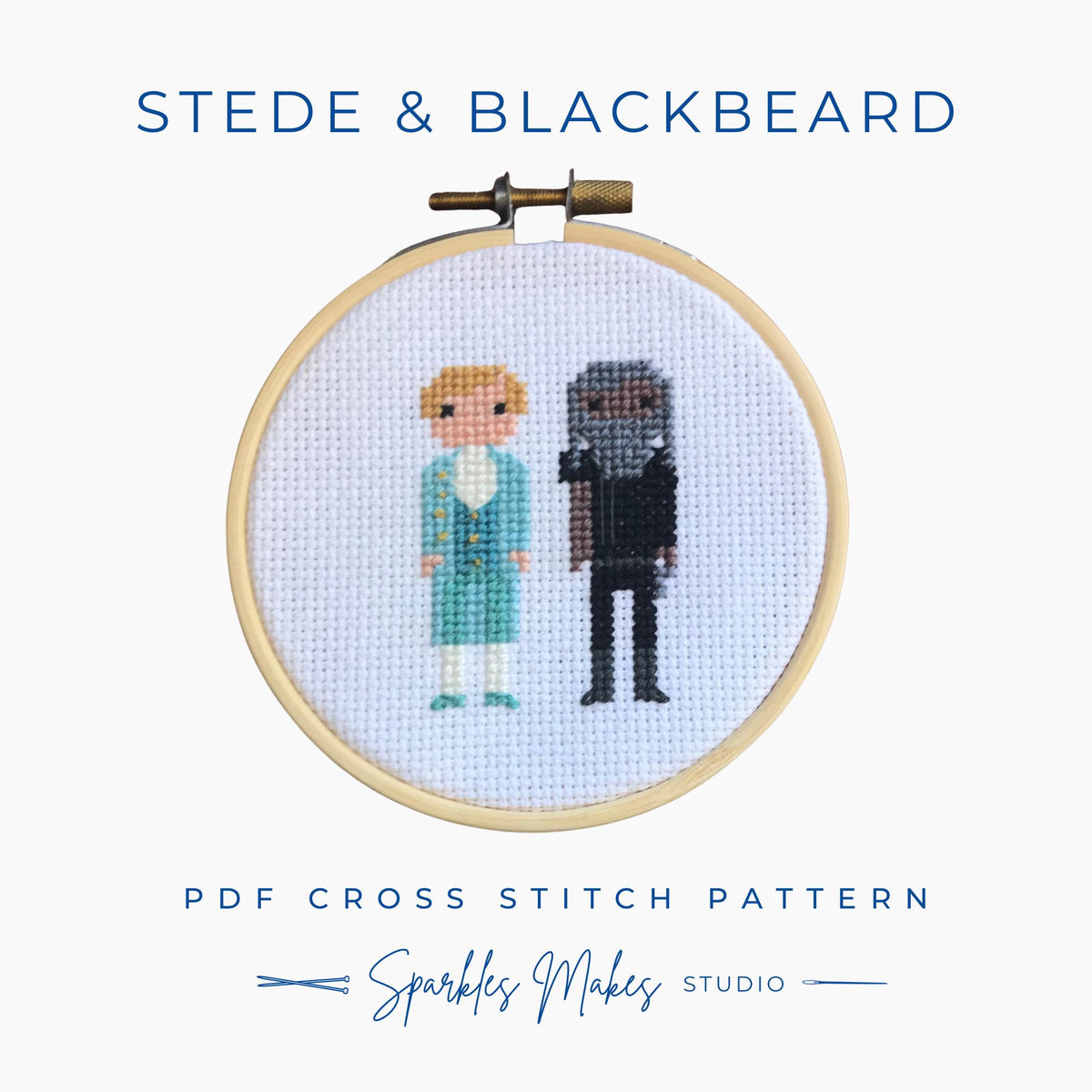 Stede & Blackbeard Our Flag Means Death OFMD Inspired Cross Stitch Pattern PDF Download