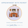 Appointment with Poirot Agatha Christie Inspired Cross Stitch Pattern PDF Download