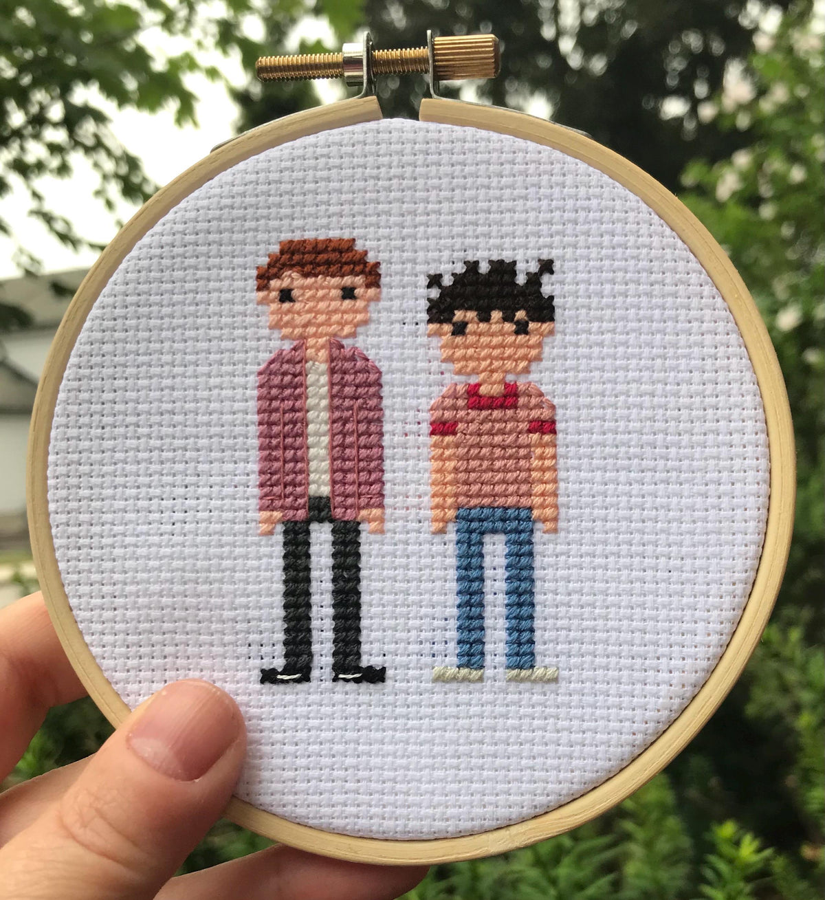 Nick & Charlie at the Fete Heartstopper Inspired Cross Stitch Pattern PDF Download