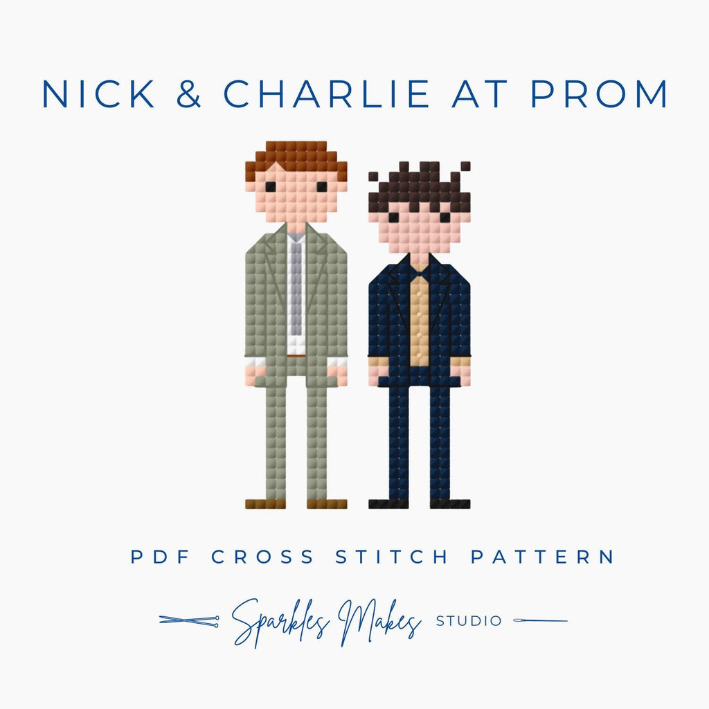 Nick & Charlie at Prom Heartstopper S2 Inspired Cross Stitch Pattern PDF Download