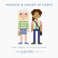 Imogen & Sahar in Paris Heartstopper S2 Inspired Cross Stitch Pattern PDF Download
