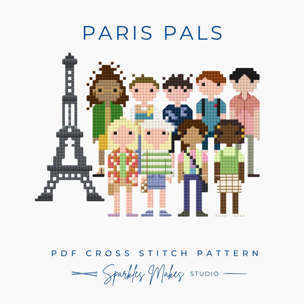 Paris Pals Heartstopper S2 Inspired Cross Stitch Pattern PDF Download
