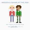 Imogen & Sahar at the Zoo S3 Heartstopper Inspired Cross Stitch Pattern PDF Download