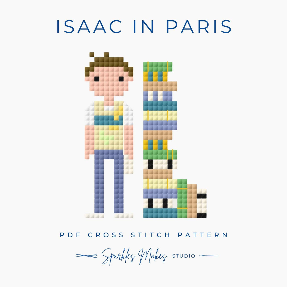 Isaac in Paris S2 Heartstopper Inspired Cross Stitch Pattern PDF Download
