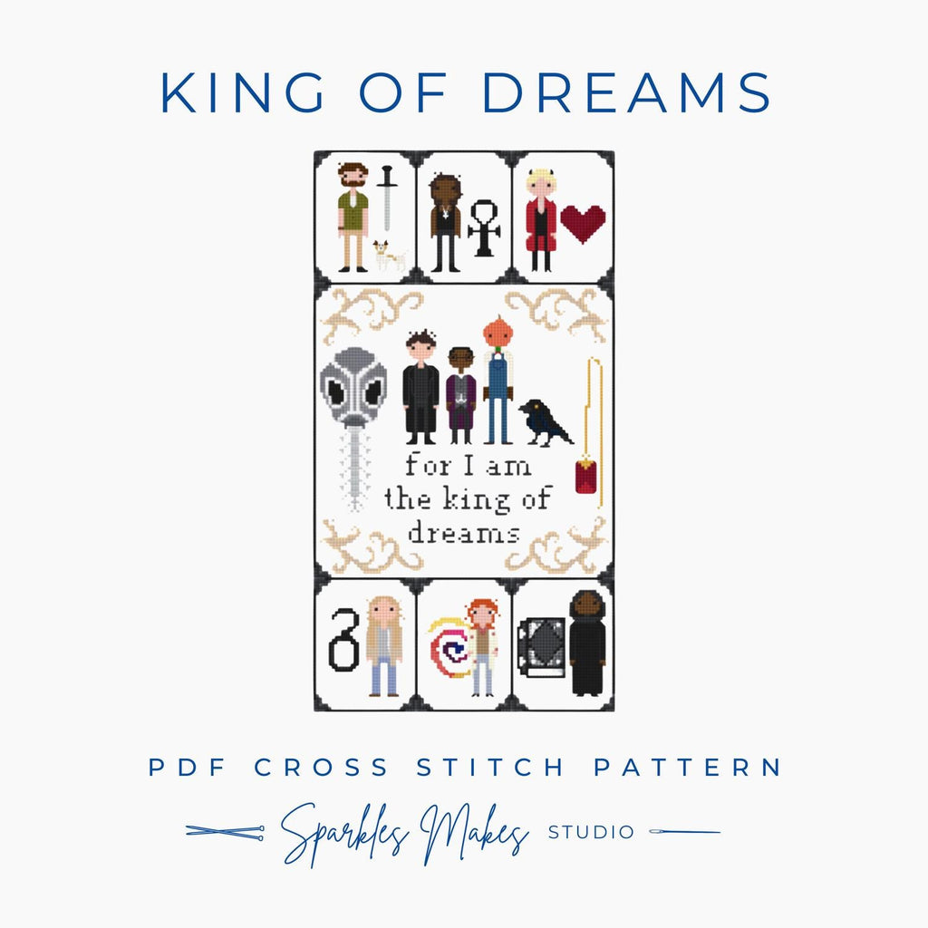 King of Dreams Sandman Inspired Cross Stitch Pattern PDF Download
