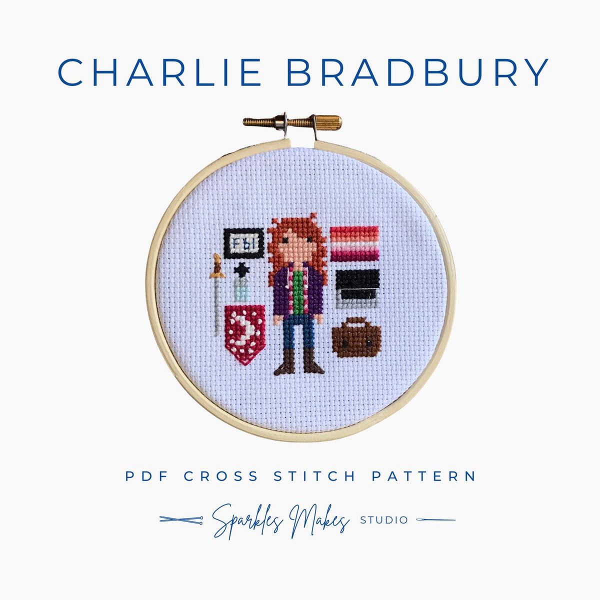 Charlie Bradbury Supernatural Inspired Cross Stitch Pattern PDF Download
