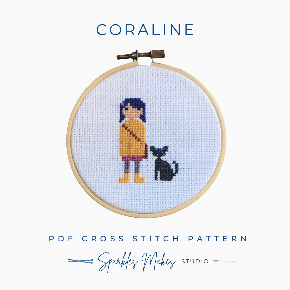 Coraline Inspired Cross Stitch Pattern PDF Download