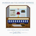 Murder on the Orient Express Hercule Poirot Agatha Christie Inspired Cross Stitch Pattern PDF Download