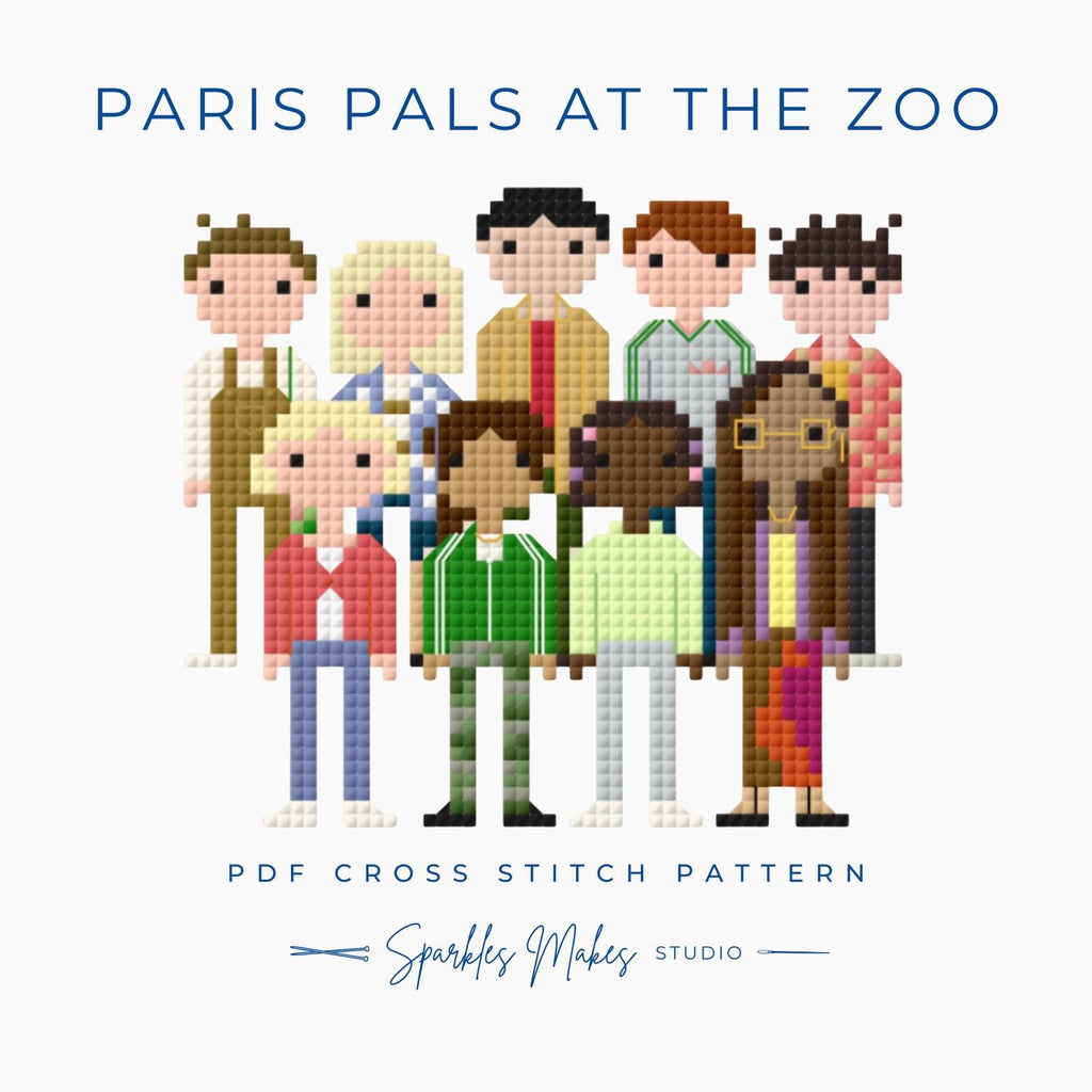 Paris Pals at the Zoo Heartstopper S3 Inspired Cross Stitch Pattern PDF Download