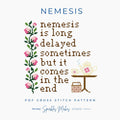 Nemesis Miss Marple Quote Agatha Christie Inspired Cross Stitch Pattern PDF Download