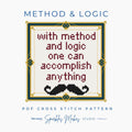 Method & Logic Hercule Poirot Agatha Christie Inspired Cross Stitch Pattern PDF