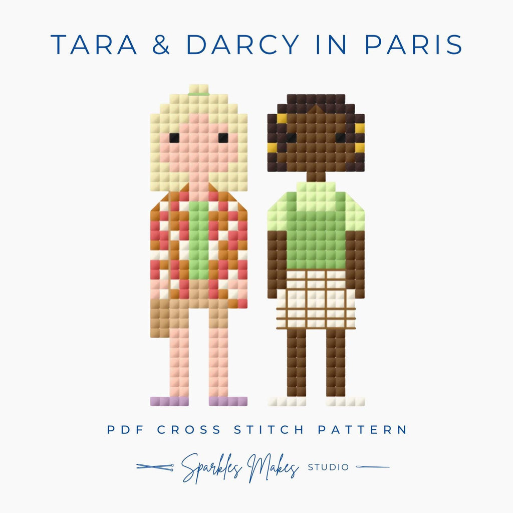 Tara & Darcy in Paris S2 Heartstopper Inspired Cross Stitch Pattern PDF Download