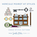 Hercule Poirot at Styles Agatha Christie Inspired Cross Stitch Pattern PDF Download