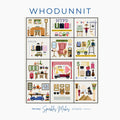 Whodunnit Murder Mystery Inspired Sampler Cross Stitch Pattern PDF Download