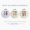 Nick & Charlie Heartstopper Inspired Cross Stitch Pattern Bundle PDF Download