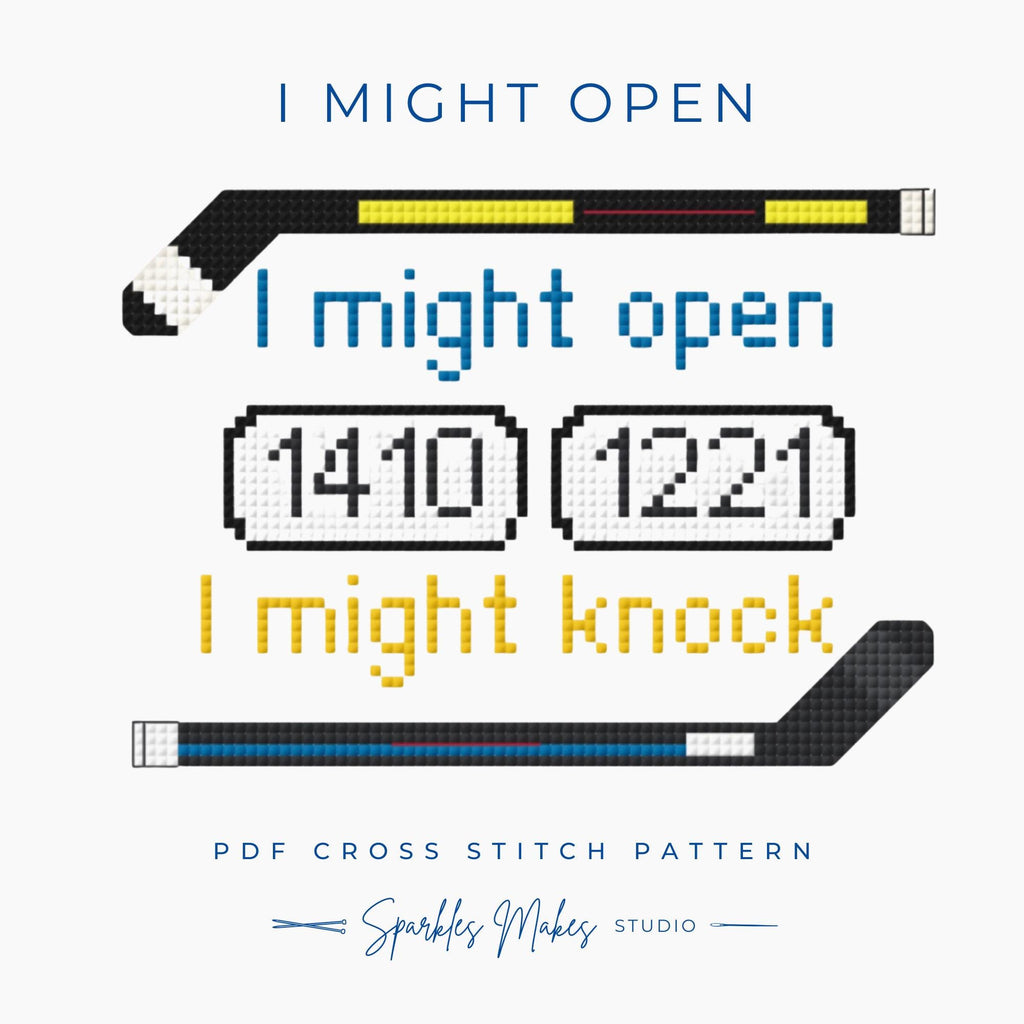 I Might Open Heated Rivalry Inspired Quote Cross Stitch Pattern PDF Download