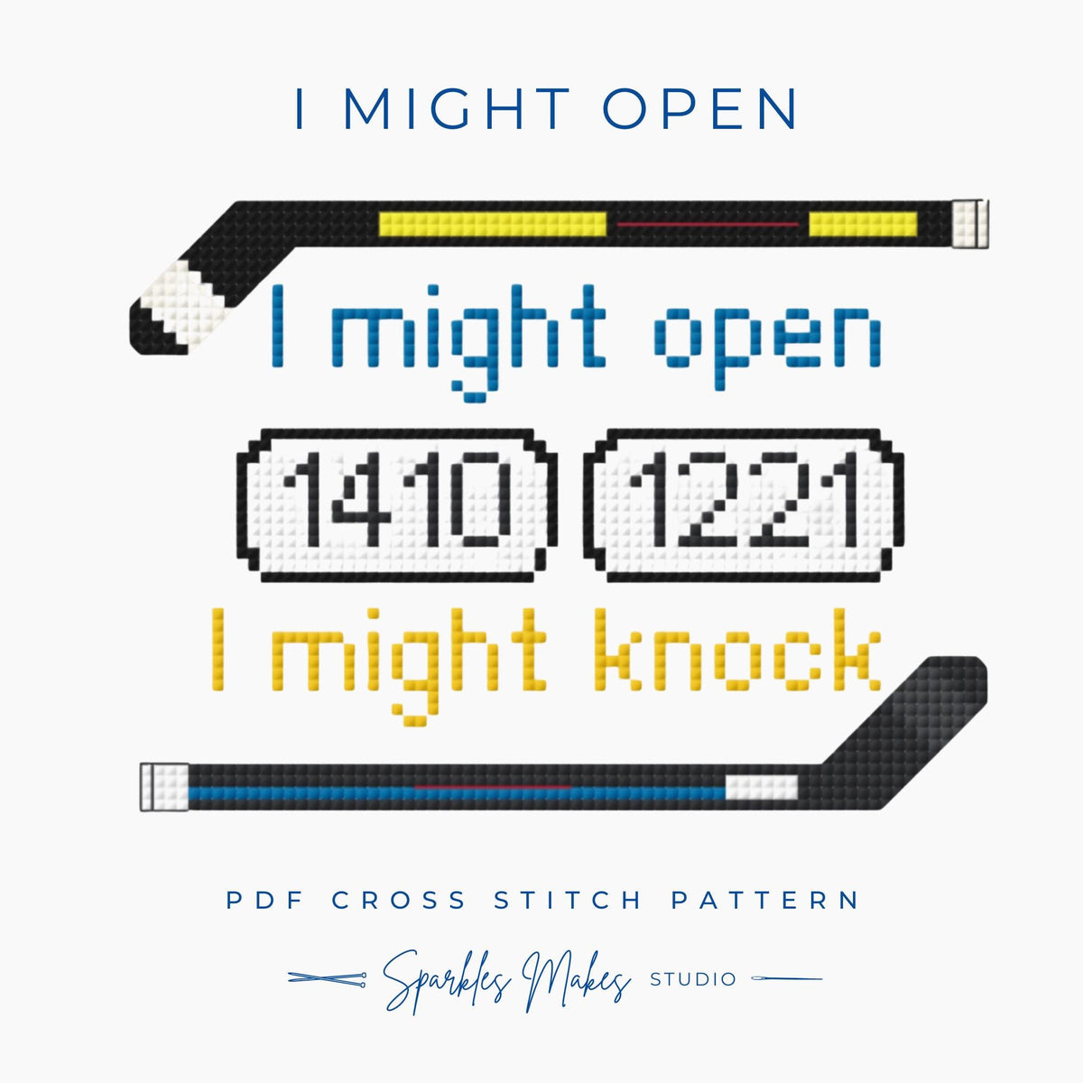 I Might Open Heated Rivalry Inspired Quote Cross Stitch Pattern PDF Download