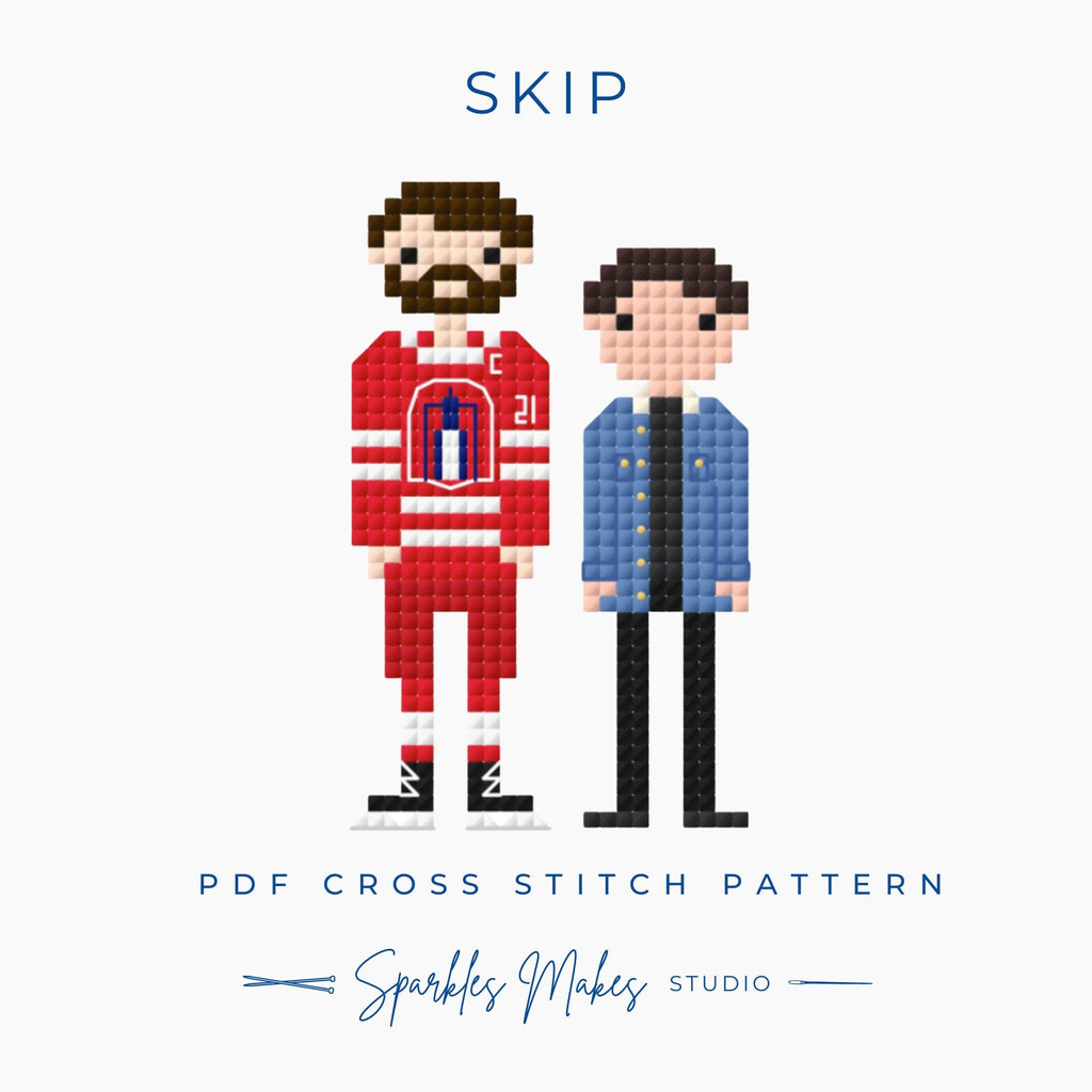 Scott Hunter & Kip Grady Skip Heated Rivalry Inspired Cross Stitch Pattern PDF Download