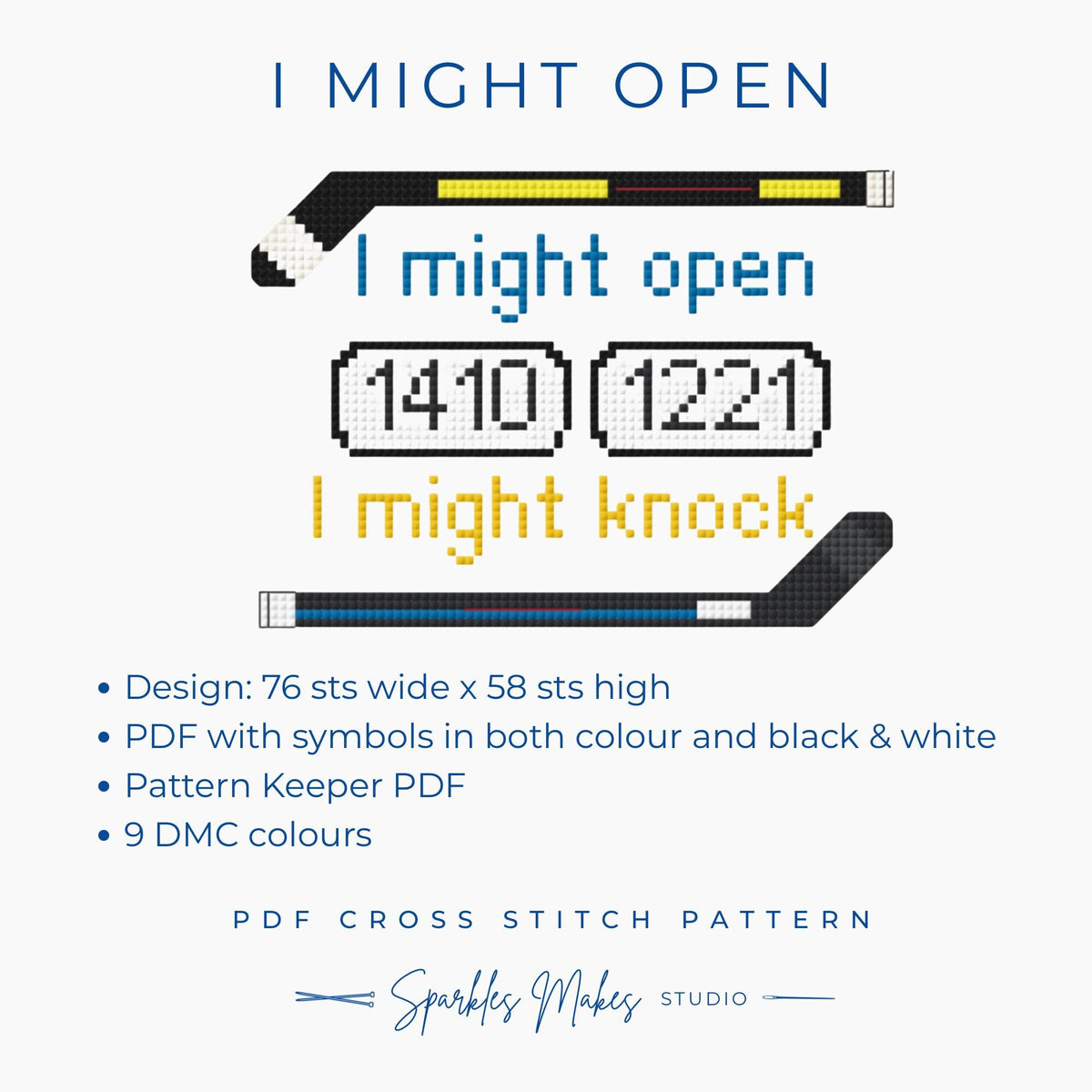 I Might Open Heated Rivalry Inspired Quote Cross Stitch Pattern PDF Download