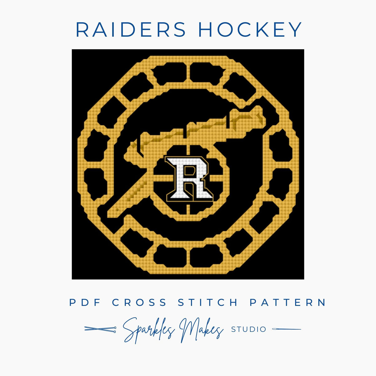 Boston Raiders Hockey Heated Rivalry Inspired Cross Stitch Pattern PDF Download