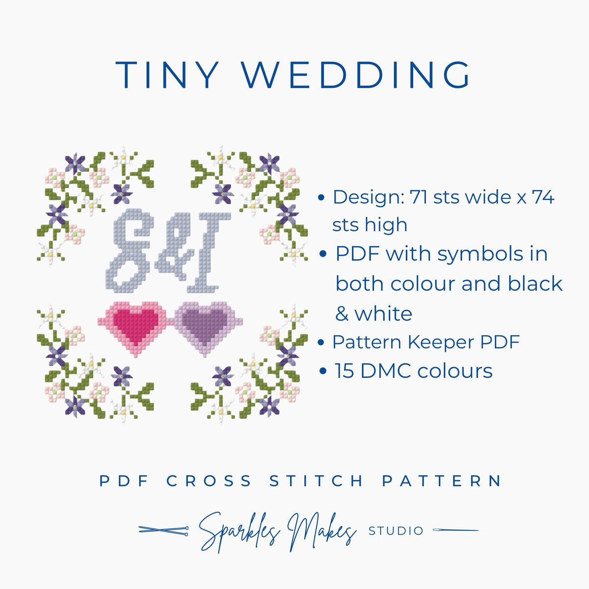 Tiny Wedding Shane Hollander & Ilya Rosanov Heated Rivalry Inspired Cross Stitch Pattern PDF Download