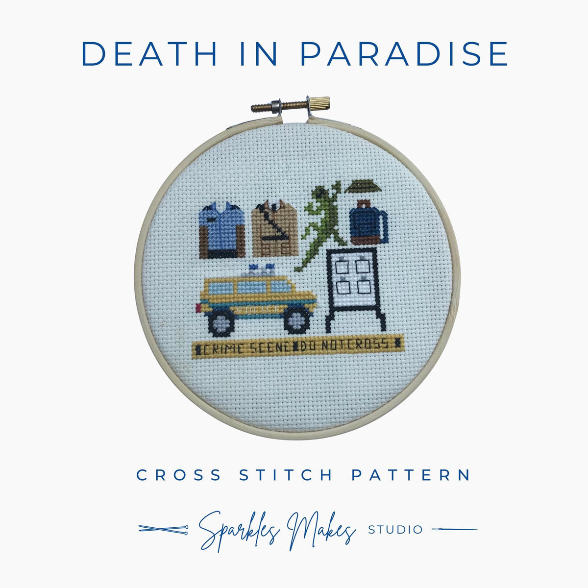 Death in Paradise Caribbean Mysteries Inspired Cross Stitch Pattern PDF Download
