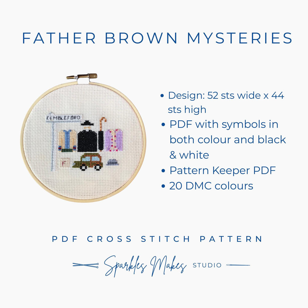Father Brown Mysteries Inspired Cross Stitch Pattern PDF Download