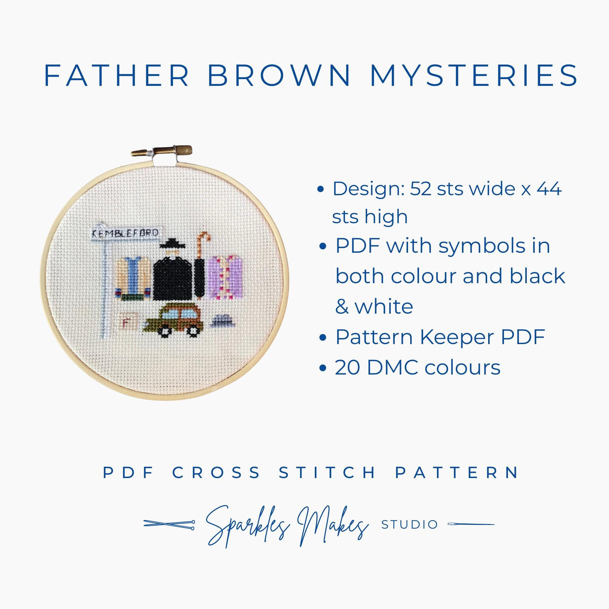 Father Brown Mysteries Inspired Cross Stitch Pattern PDF Download