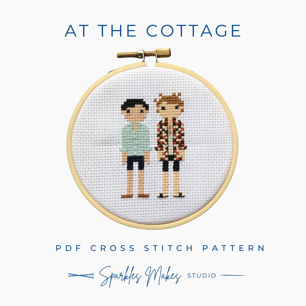 At the Cottage Hollonov Shane Hollander & Ilya Rosanov Heated Rivalry Inspired Cross Stitch Pattern PDF Download