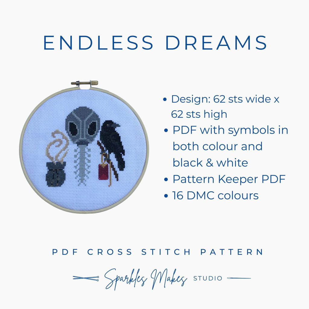 Endless Dreams Sandman Inspired Cross Stitch Pattern PDF Download