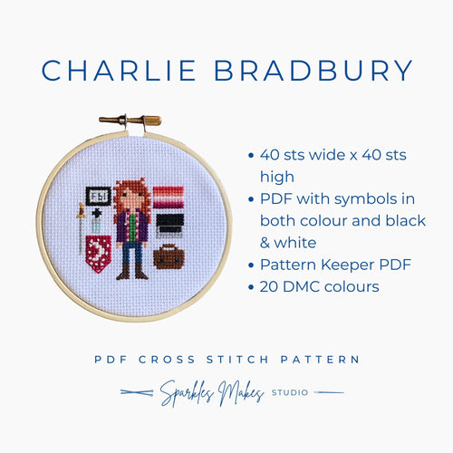 Charlie Bradbury Supernatural Inspired Cross Stitch Pattern PDF Download