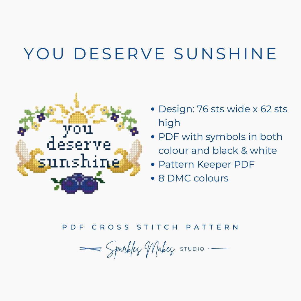 You Deserve Sunshine Skip Heated Rivalry Inspired Cross Stitch Pattern PDF Download