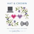 Hat & Flower Crown Hollanov Heated Rivalry Inspired Cross Stitch Pattern PDF Download