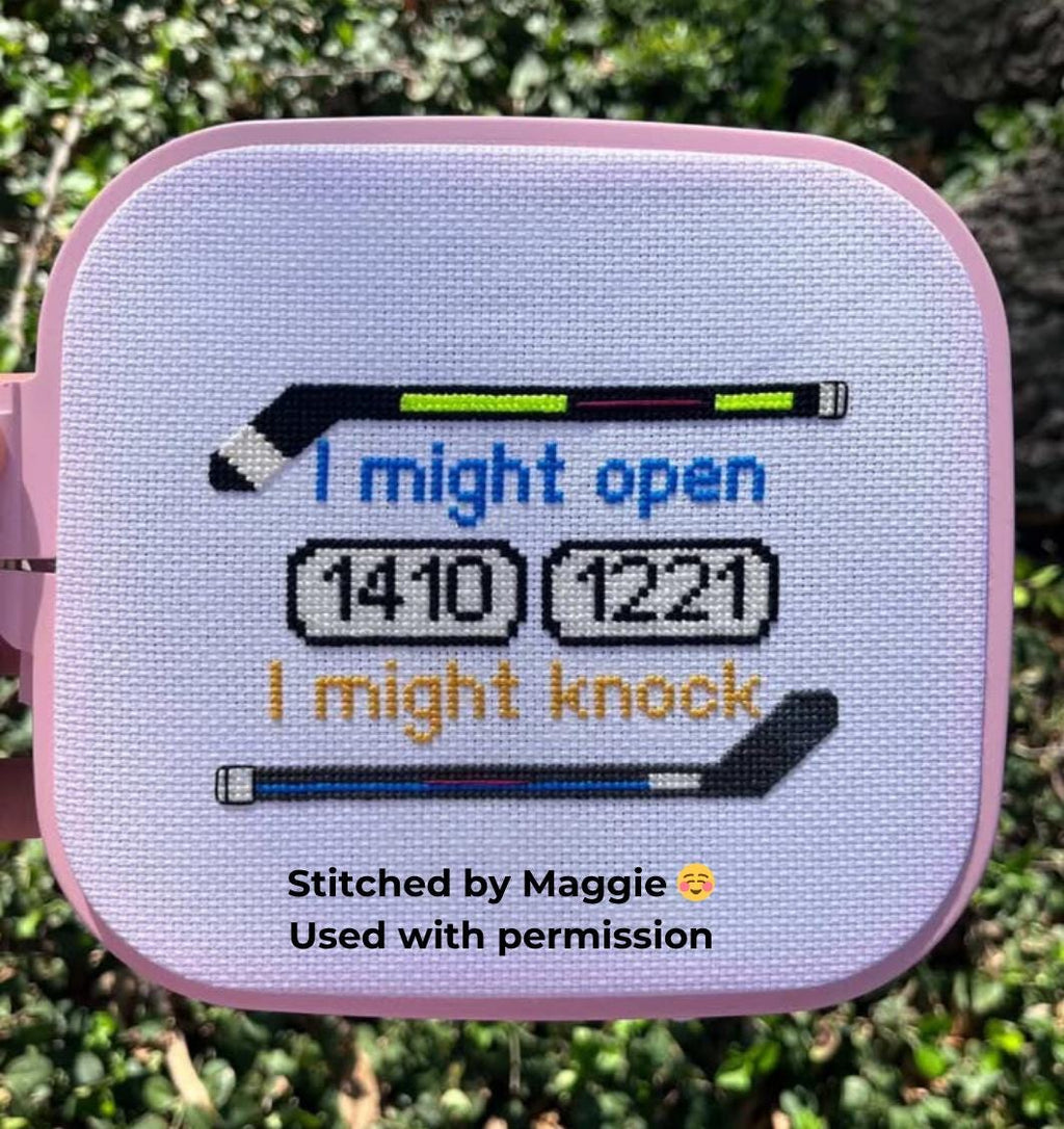 I Might Open Heated Rivalry Inspired Quote Cross Stitch Pattern PDF Download