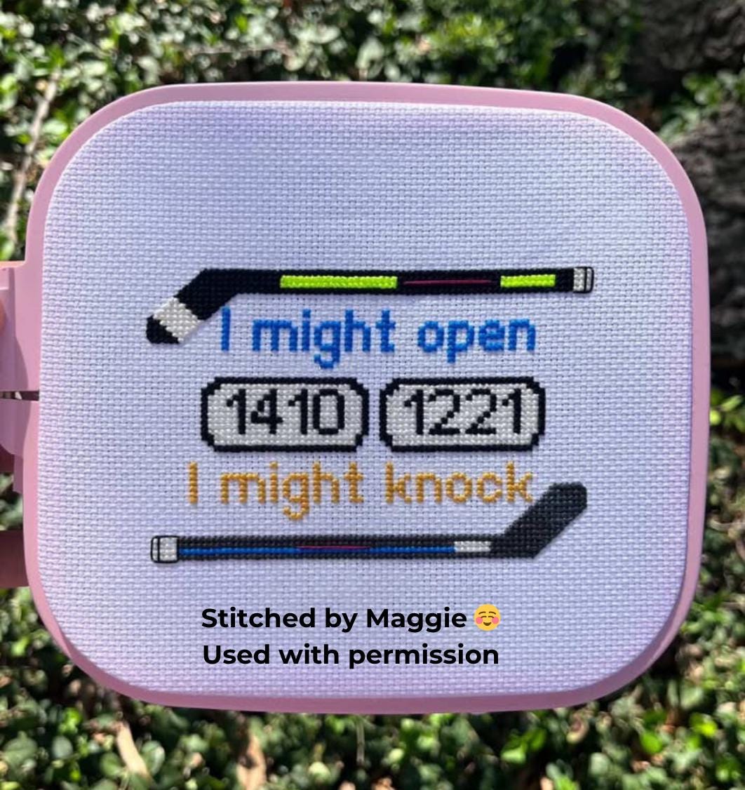 I Might Open Heated Rivalry Inspired Quote Cross Stitch Pattern PDF Download