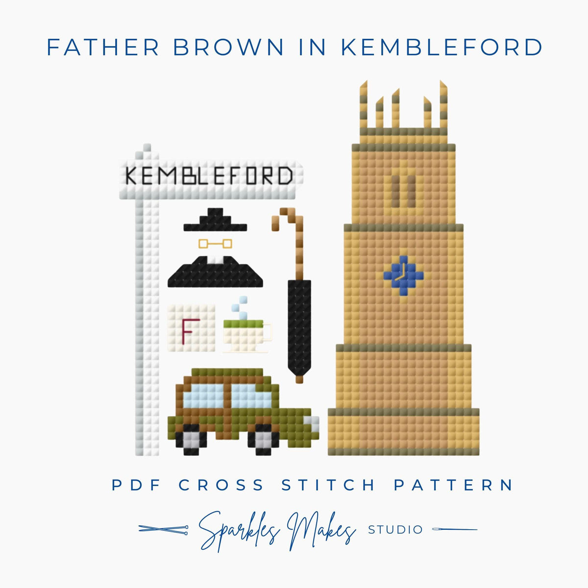 Father Brown Mysteries Inspired Cross Stitch Pattern PDF Download