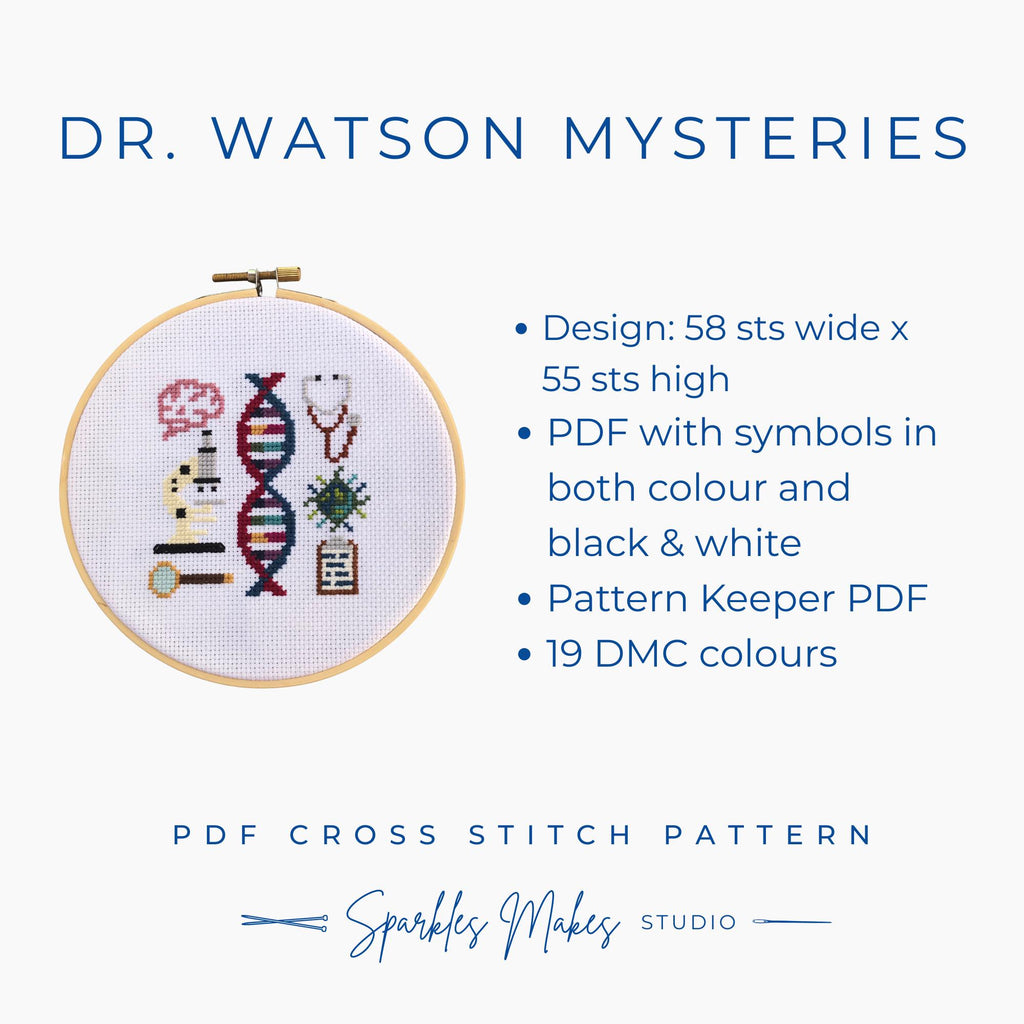 Dr. Watson’s Mysteries Cross Stitch Pattern PDF Download