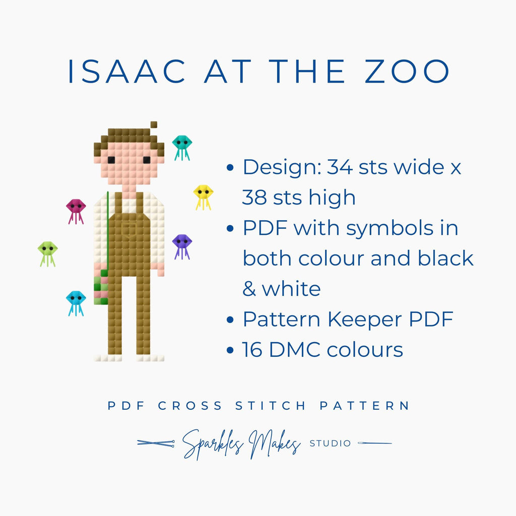 Isaac at the Zoo Heartstopper S3 Inspired Cross Stitch Pattern PDF Download