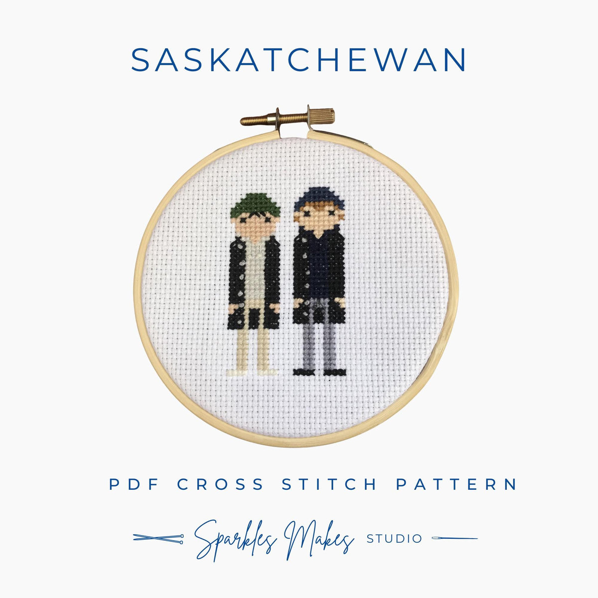 Saskatchewan Shane Hollander & Ilya Rosanov Heated Rivalry Inspired Cross Stitch Pattern PDF Download