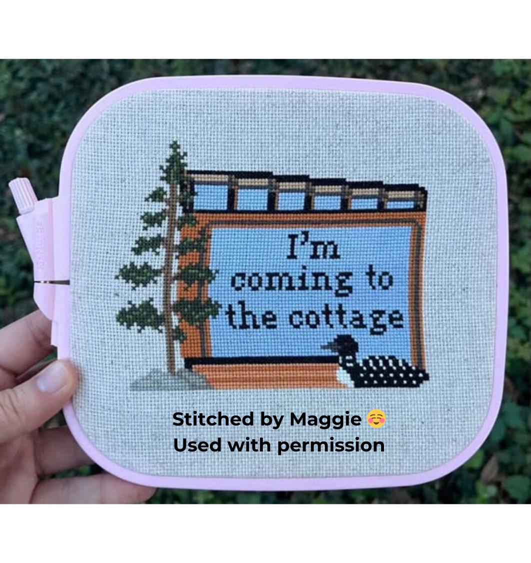 I’m Coming to the Cottage Heated Rivalry Hollanov Inspired Quote Cross Stitch Pattern PDF Download