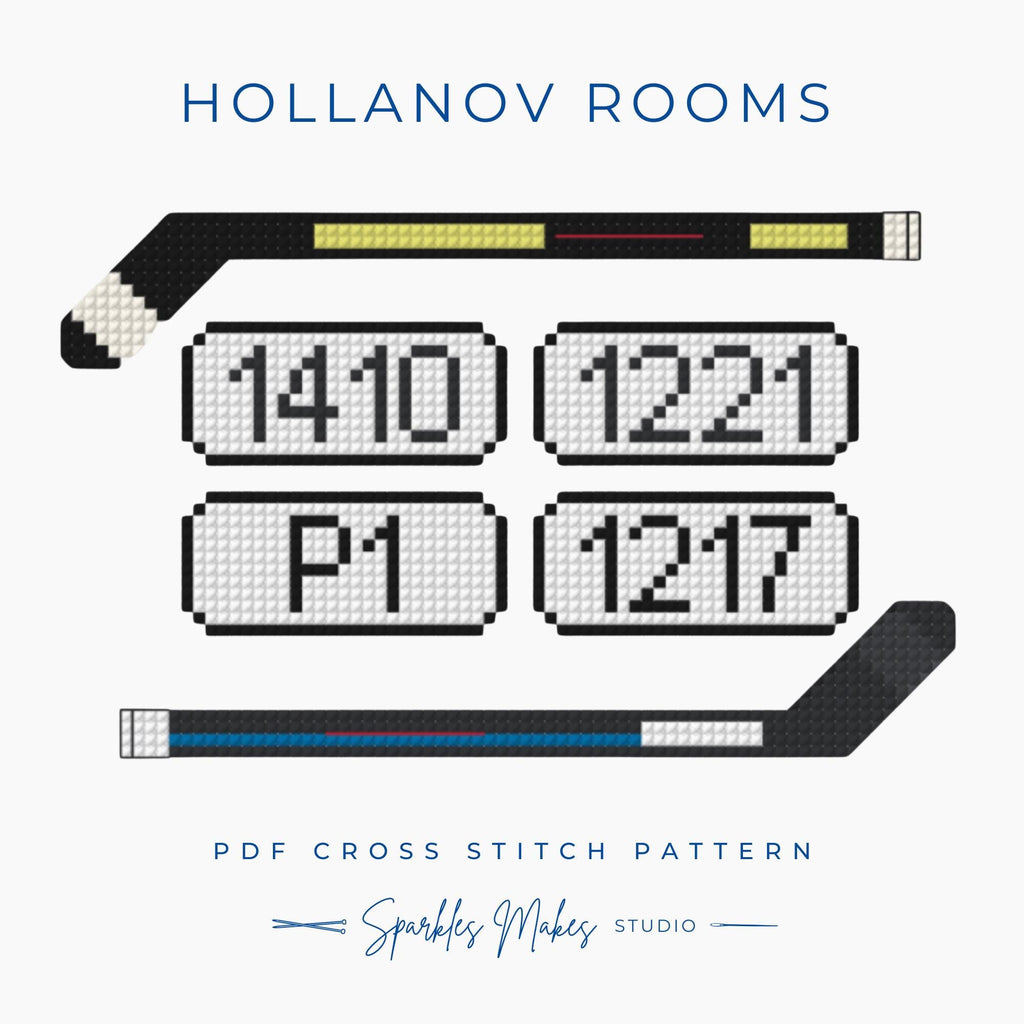 Hollanov Rooms Shane Hollander Ilya Rosanov Heated Rivalry Inspired Cross Stitch Pattern PDF Download